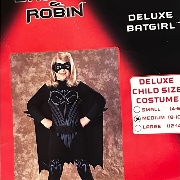 NEW BATGIRL HALLOWEEN COSTUME BLACK AGES 5-7 yrs - Picture 2 of 2